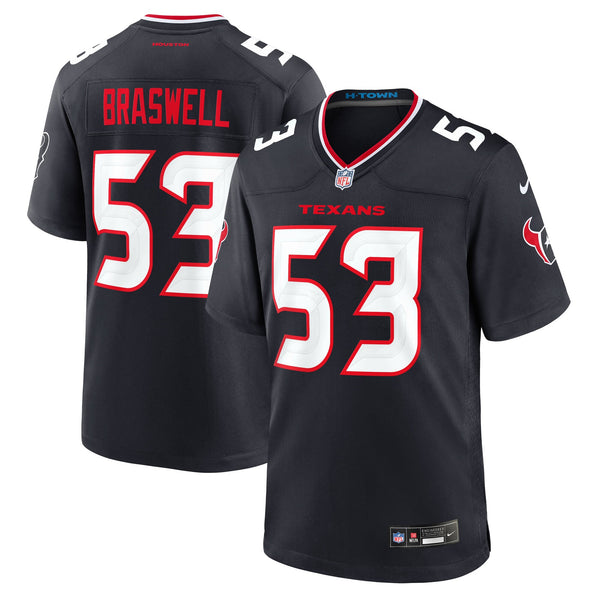 Houston Texans Chris Braswell Nike Navy Team Game Jersey