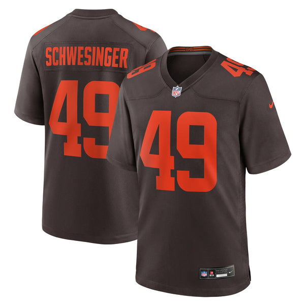 Cleveland Browns Carson Schwesinger Nike Brown Alternate Game Jersey