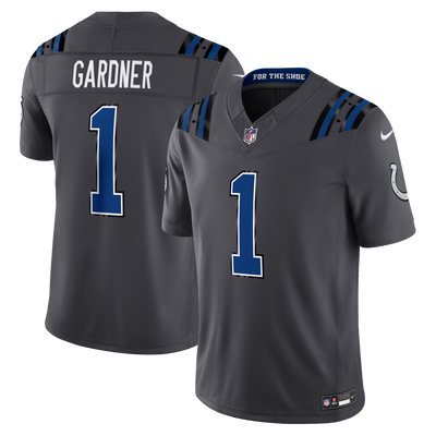 Indianapolis Colts Ahmad Sauce Gardner Nike Anthracite 2026 Rivalries Collection Printed Limited Jersey