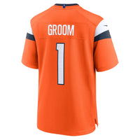 Denver Broncos Number 1 Groom Nike Orange Game Jersey