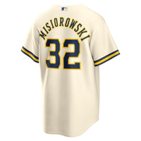 Milwaukee Brewers Jacob Misiorowski Cream jersey – view 4