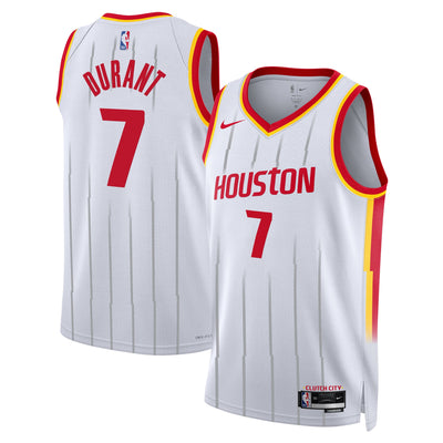 Houston Rockets Nike Replica Association Edition Swingman Jersey - White - Kevin Durant -