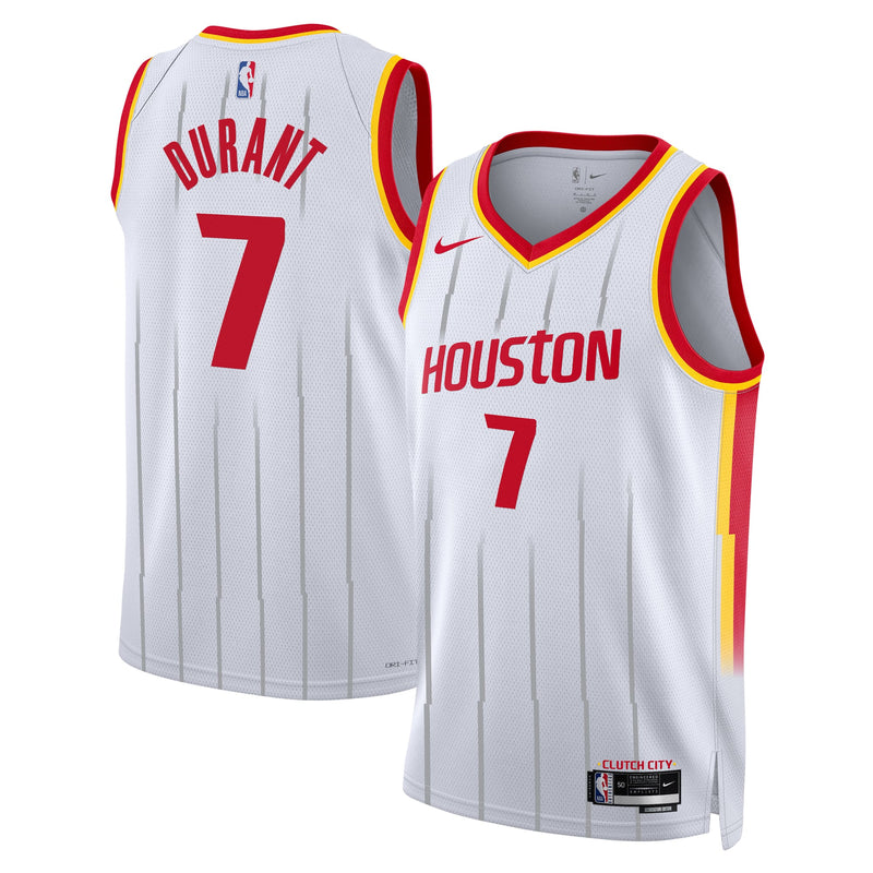 Houston Rockets Nike Replica Association Edition Swingman Jersey - White - Kevin Durant -