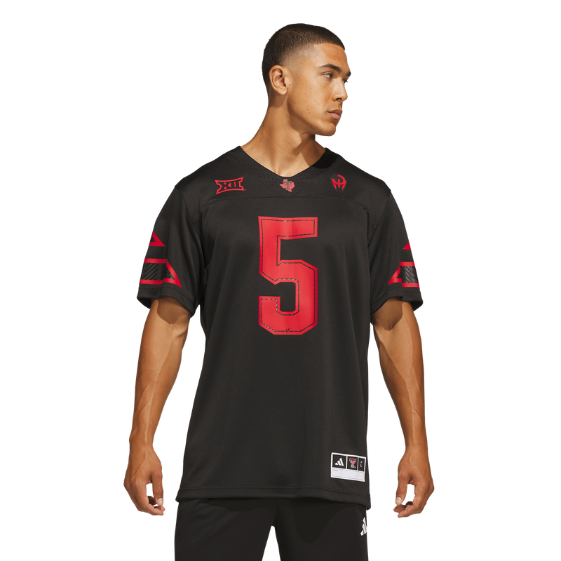 Patrick Mahomes Texas Tech Red Raiders adidas Let's Ride Premier Jersey - Black
