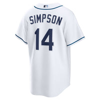 Tampa Bay Rays Chandler Simpson White jersey – view 4