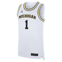 Michigan Wolverines Jordan Brand Home Replica Basketball Jersey - White