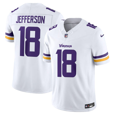 Minnesota Vikings Justin Jefferson Nike White Vapor F.U.S.E. Printed Limited Jersey