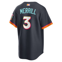 San Diego Padres Jackson Merrill Nike Obsidian 2026 City Connect Stadium Jersey