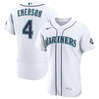 Seattle Mariners Colt Emerson Nike White Home 50th Season Authentic Jersey