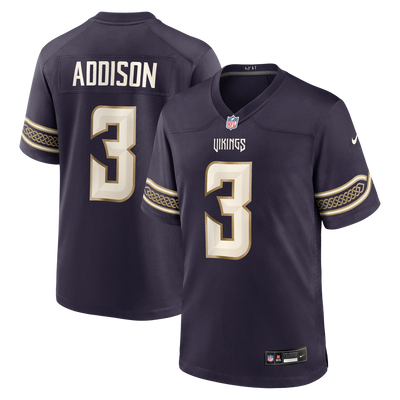 Minnesota Vikings Jordan Addison Nike Purple 2026 Rivalries Collection Game Jersey