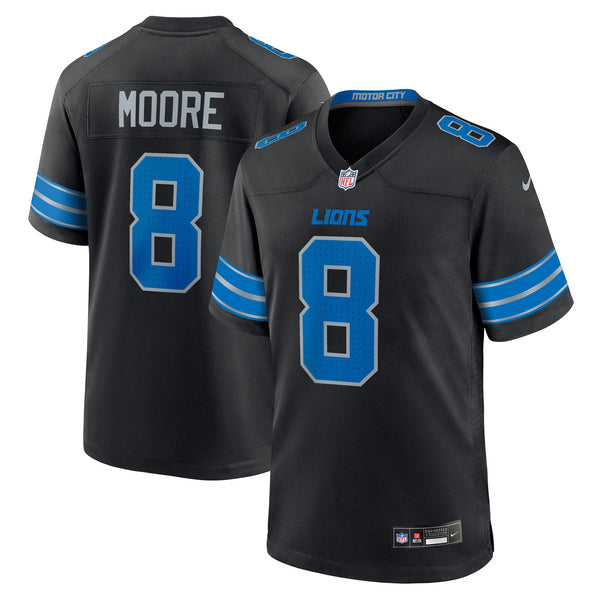Detroit Lions Derrick Moore Nike Black Alternate Game Jersey