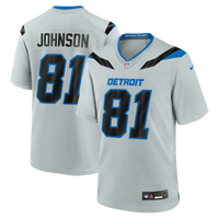 Detroit Lions Calvin Johnson Nike Silver 2026 Rivalries Collection Game Jersey