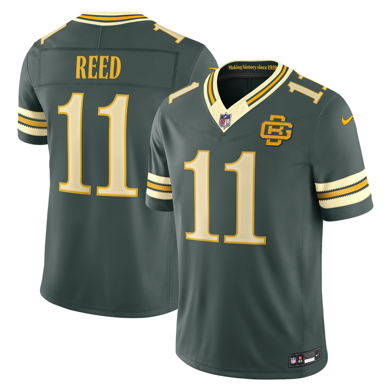 Green Bay Packers Jayden Reed Nike Green 2026 Rivalries Collection Printed Limited Jersey