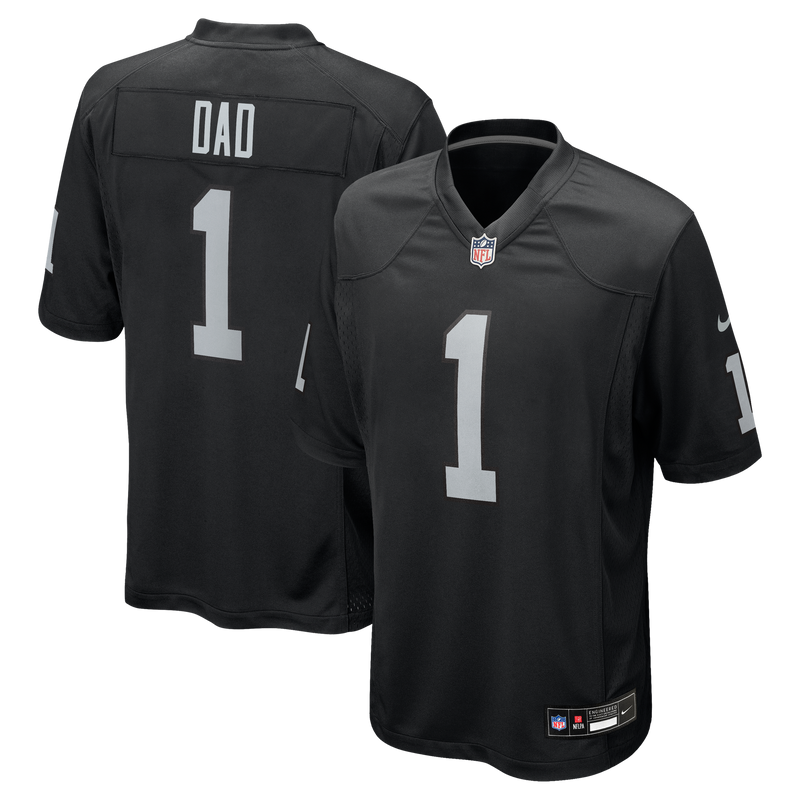 Las Vegas Raiders Number 1 Dad Nike Black Game Jersey