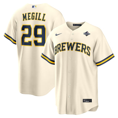 Milwaukee Brewers Trevor Megill Nike Cream 2026 World Series Home Replica Jersey