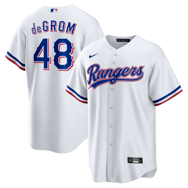 Texas Rangers Jacob deGrom Nike White Home Replica Player Jersey