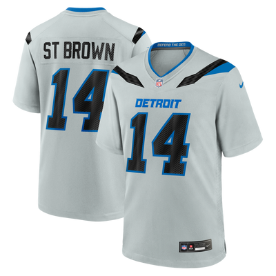 Detroit Lions Amon-Ra St. Brown Nike Silver 2026 Rivalries Collection Game Jersey