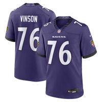 Baltimore Ravens Carson Vinson Nike Purple Team Game Jersey