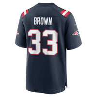 New England Patriots Mike Brown Navy jersey – view 5