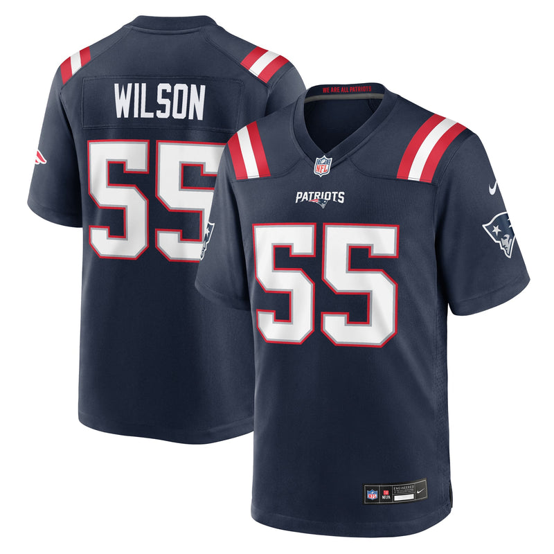 New England Patriots Jared Wilson Nike Navy Team Game Jersey