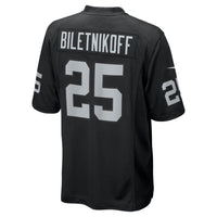 Las Vegas Raiders Fred Biletnikoff Nike Black Game Retired Player Jersey