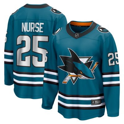 San Jose Sharks Darnell Nurse Fanatics Teal Home Breakaway Jersey
