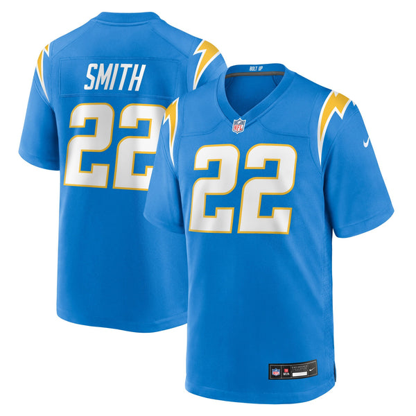 Los Angeles Chargers Genesis Smith Nike Powder Blue Team Game Jersey