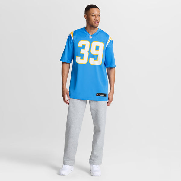 Los Angeles Chargers Luke Grimm Nike Powder Blue Team Game Jersey