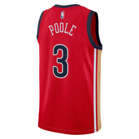 New Orleans Pelicans Jordan Brand Statement Edition Swingman Jersey - Red - Jordan Poole -