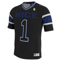 Rice Owls GameDay Greats Lightweight Collegiate Football Blackout Fashion Jersey - Black