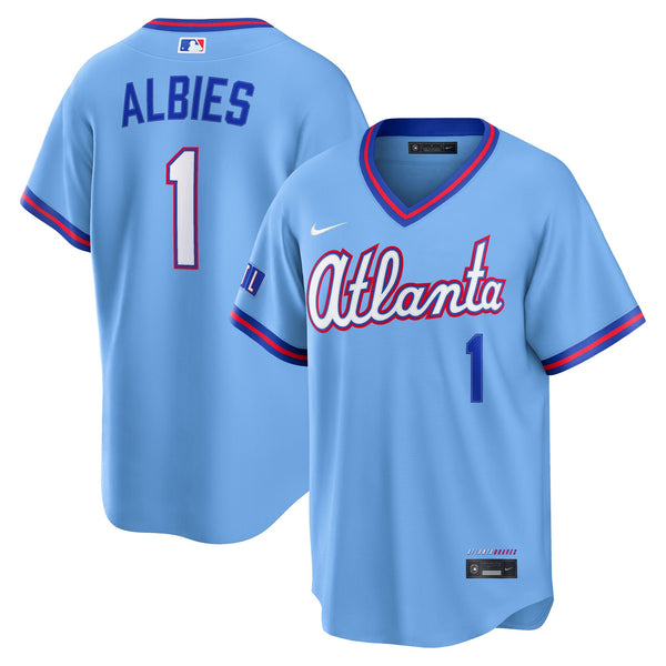 Atlanta Braves Ozzie Albies Nike Powder Blue 2026 City Connect Stadium Jersey