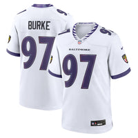 Baltimore Ravens Ethan Burke White jersey – view 1