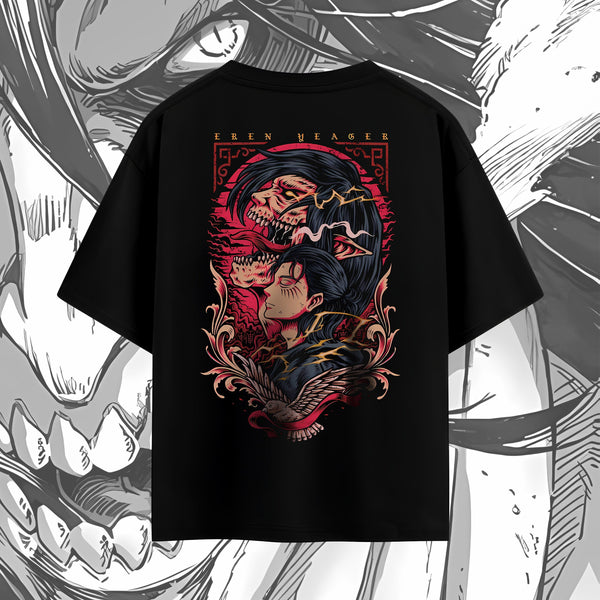 Eren Attack Titan Awakening - Attack on Titan Oversized Tee