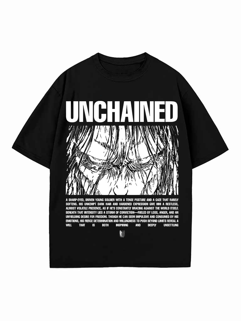 White t-shirt with Levi Ackerman Attack On Titan Titan Rage graphic – photo 1
