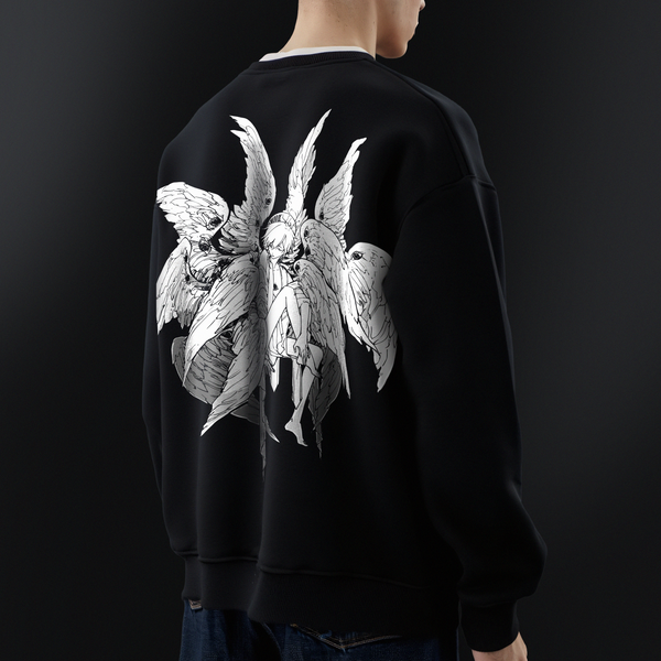 Rei Ayanami Fallen Angel - Evangelion Oversized Sweatshirt