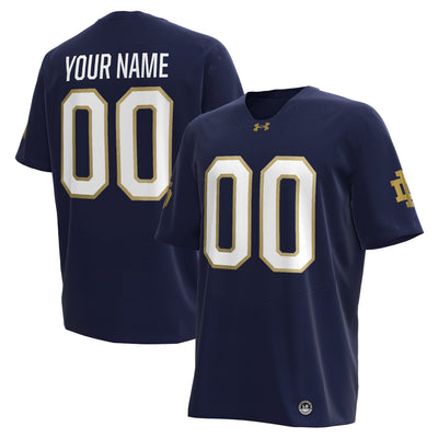 Notre Dame Fighting Irish Under Armour Replica Custom Football Jersey - Navy