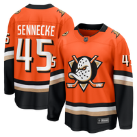Anaheim Ducks Beckett Sennecke Fanatics Orange Home Breakaway Jersey