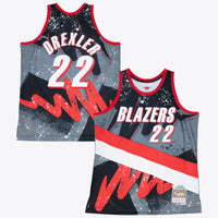 Portland Trail Blazers Mitchell & Ness Clyde Drexler 1991 Hyper Hoops Swingman Jersey - Black