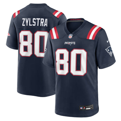 New England Patriots Shane Zylstra Nike Navy Team Game Jersey