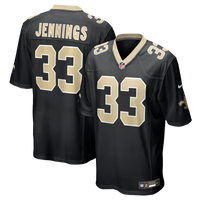 New Orleans Saints Anfernee Jennings Nike Black Team Game Jersey