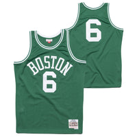 Boston Celtics Bill Russell 1962 Hardwood Classics Road Swingman Jersey By Mitchell & Ness - Kelly Green -