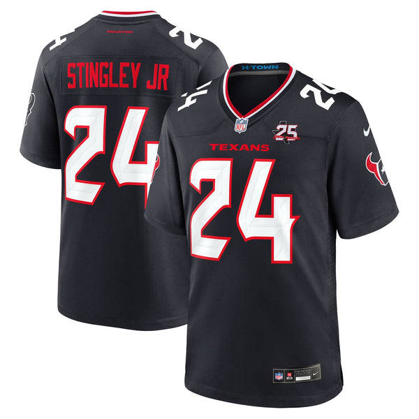 Houston Texans Derek Stingley Jr. Nike Navy Team 25th Season Game Jersey