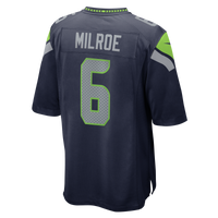 Seattle Seahawks Jalen Milroe Nike College Navy Team Game Jersey