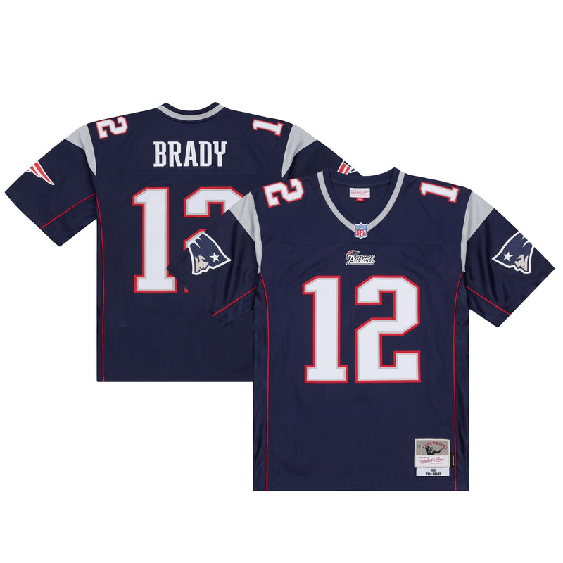 New England Patriots Tom Brady Mitchell & Ness Navy Big & Tall 2001 Legacy Retired Player Jersey
