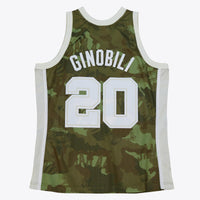 San Antonio Spurs Mitchell & Ness Manu Ginobili 2002 Ghost Camo Swingman Jersey - Green