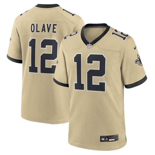 New Orleans Saints Chris Olave Nike Gold Gameday Golds Alternate Game Player Jersey