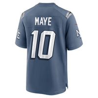 New England Patriots Drake Maye Blue jersey – view 3