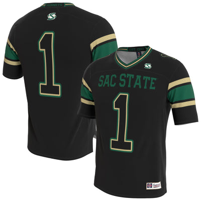 Sacramento State Hornets GameDay Greats Lightweight Collegiate Football Blackout Fashion Jersey - Black