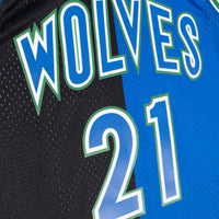 Minnesota Timberwolves Mitchell & Ness Kevin Garnett 1995 Split Swingman Jersey - Blue/Black