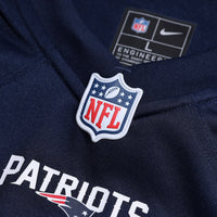 New England Patriots TreVeyon Henderson Nike Navy 2025 NFL Draft Game Jersey